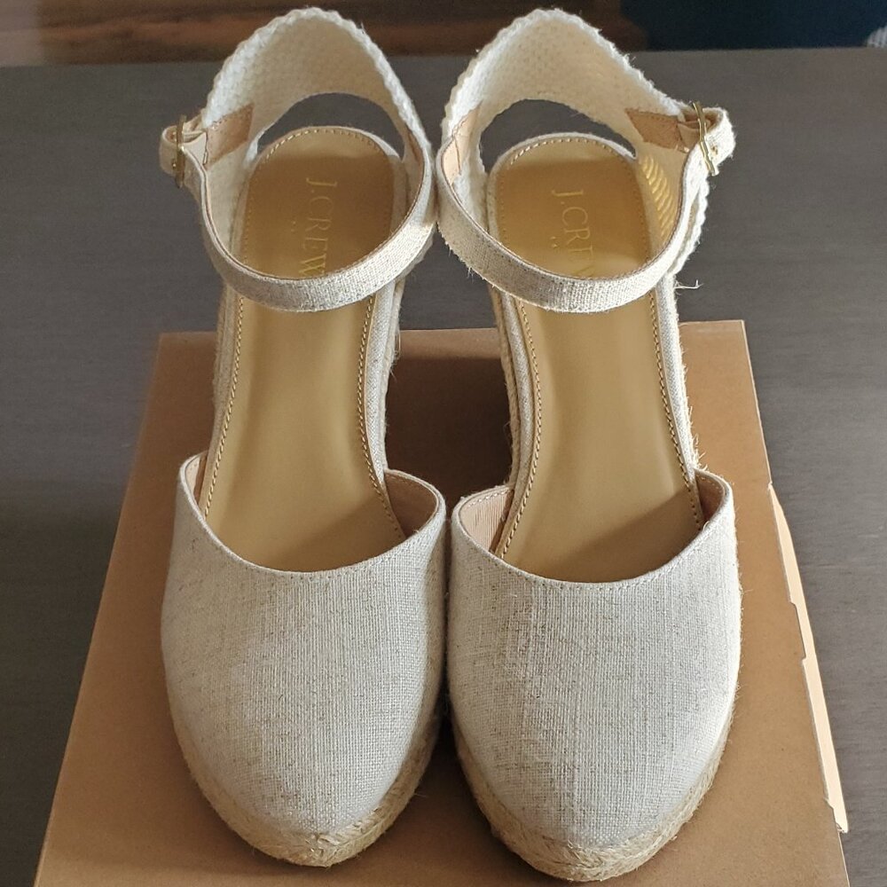 J. Crew Ankle-strap Espradrille Wedges